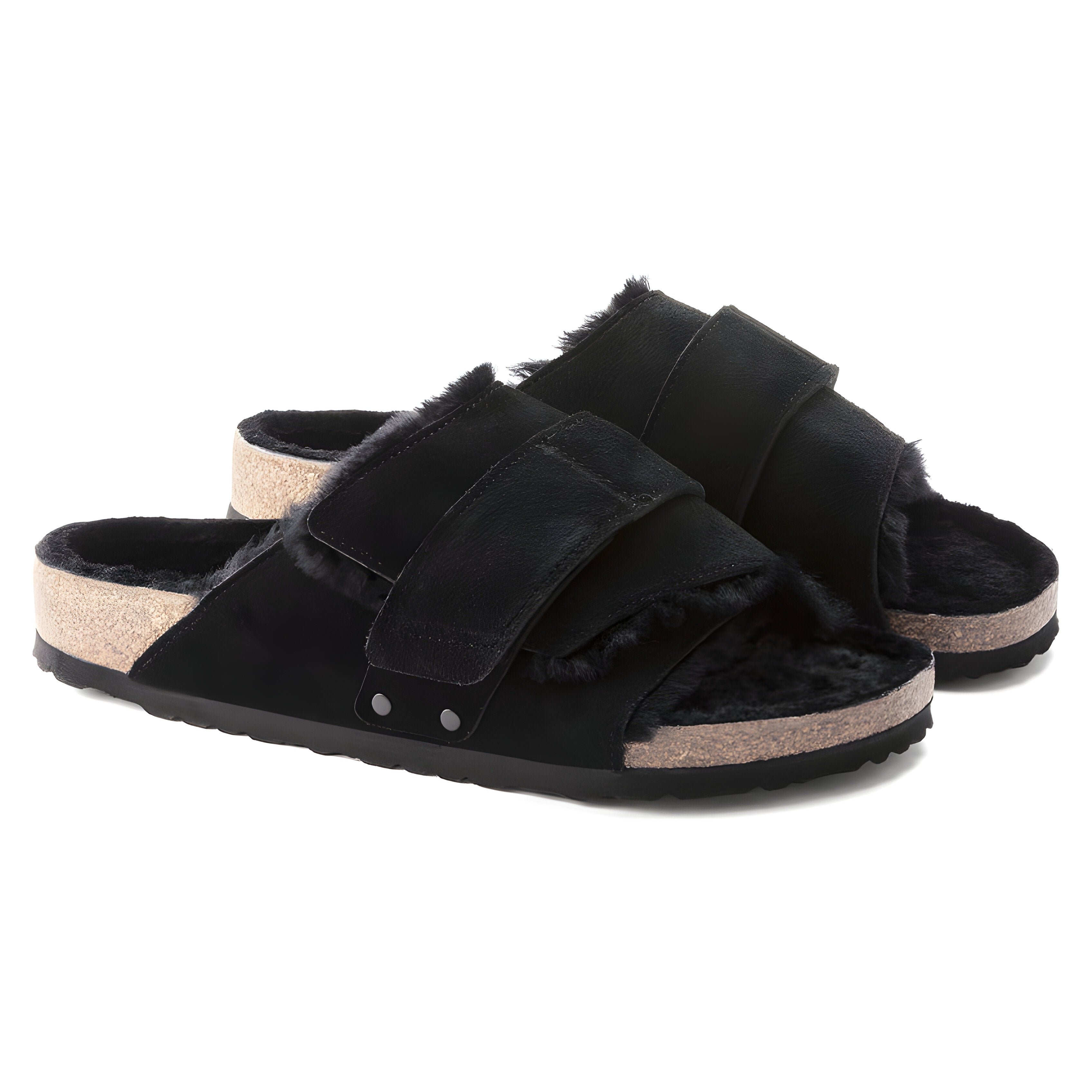 Birkenstock Kyoto Shearling Suede Leather Sandals with Soft, Genuine Shearling Lining- Multiple Colors & Sizes