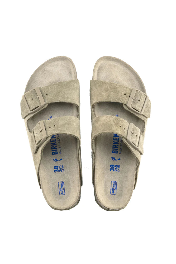 BIRKENSTOCK ARIZONA VEGAN FADED KHAKI CANVAS REGULAR