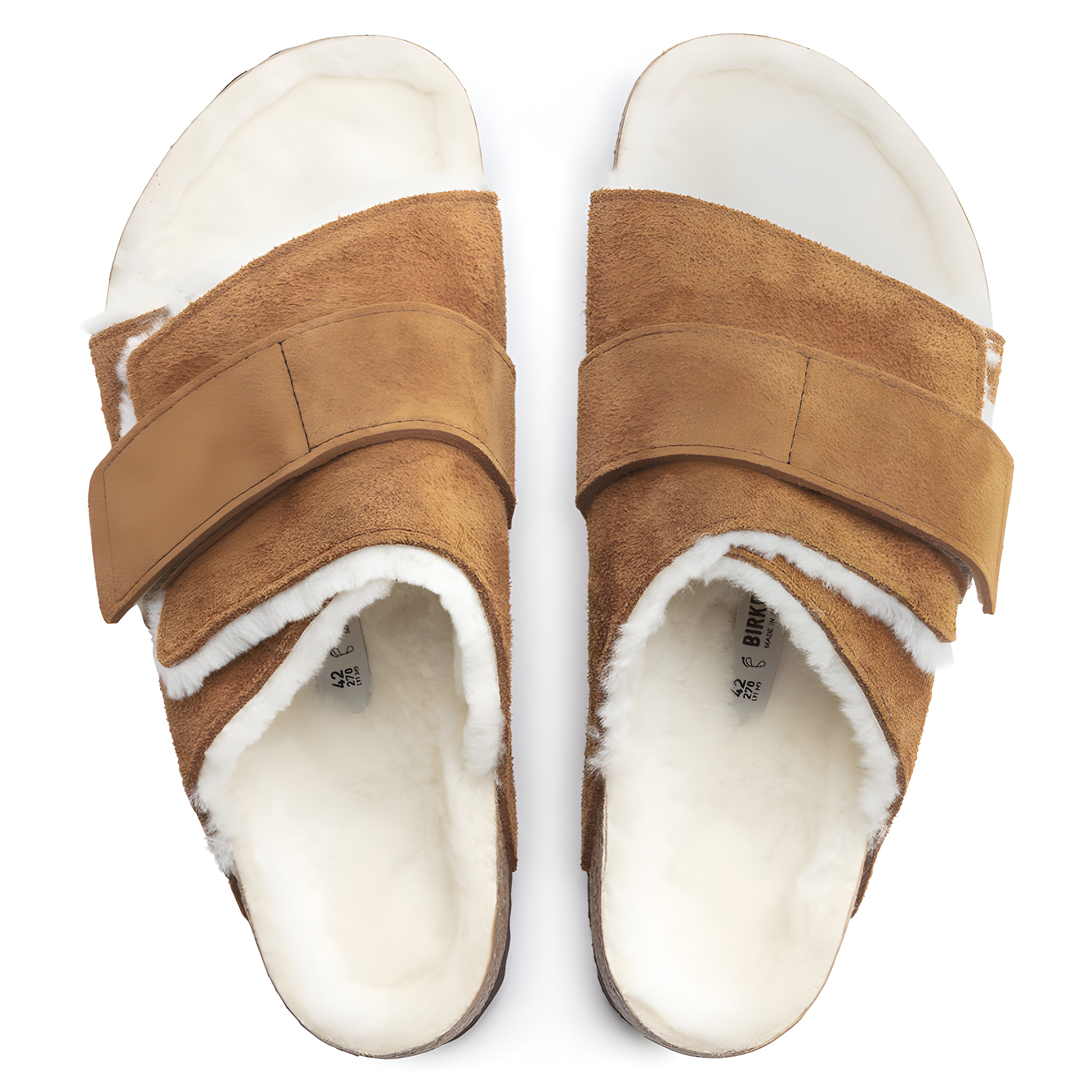 Birkenstock Kyoto Shearling Suede Leather Sandals with Soft, Genuine Shearling Lining- Multiple Colors & Sizes