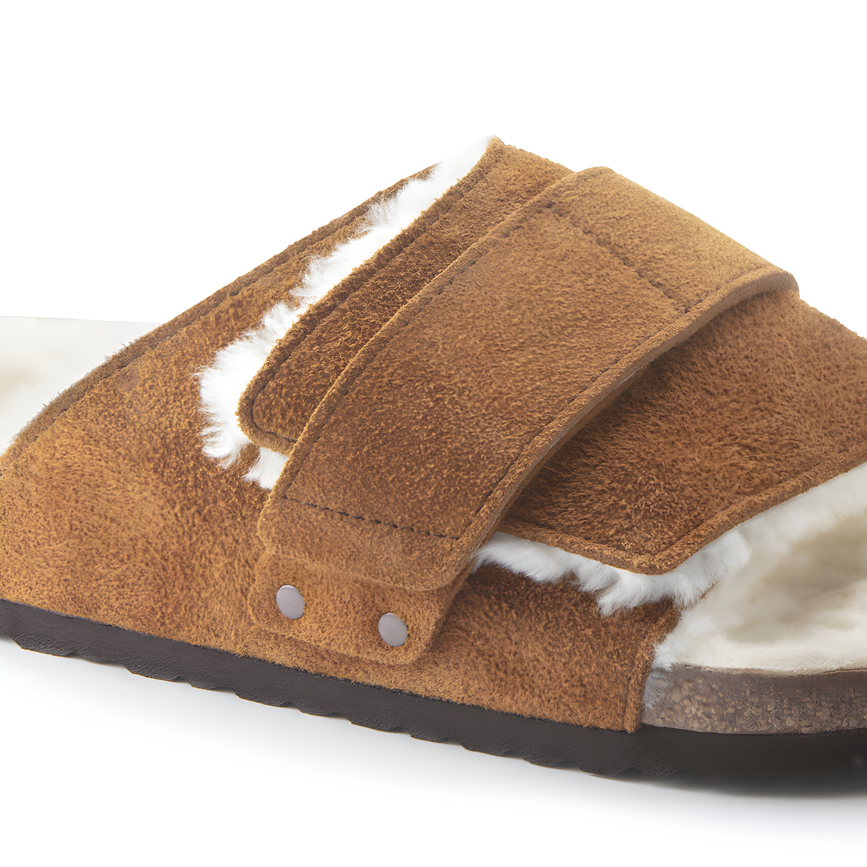 Birkenstock Kyoto Shearling Suede Leather Sandals with Soft, Genuine Shearling Lining- Multiple Colors & Sizes