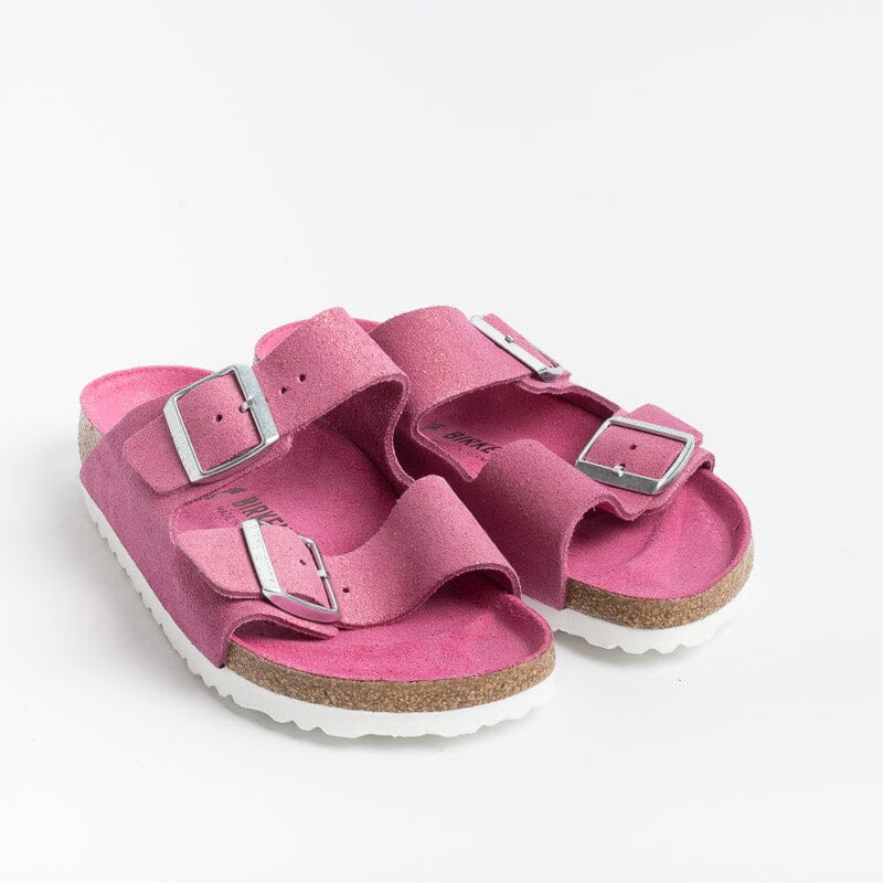 BIRKENSTOCK ARIZONA SHEARLING FUCHSIA SUEDE NARROW