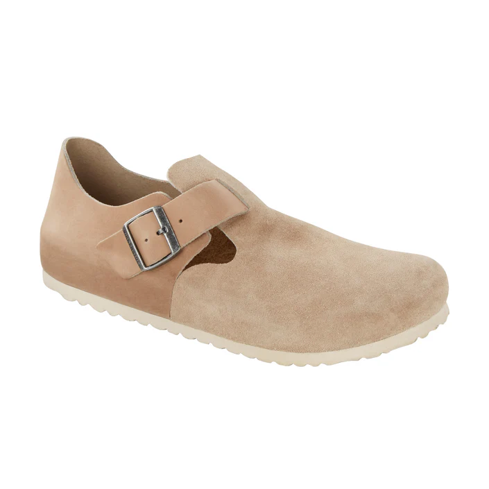 Birkenstock London BS Closed-Toe Shoe - Oiled/Suede Leather Upper - EVA Sole - Anatomical Footbed - Multiple Colors and Size