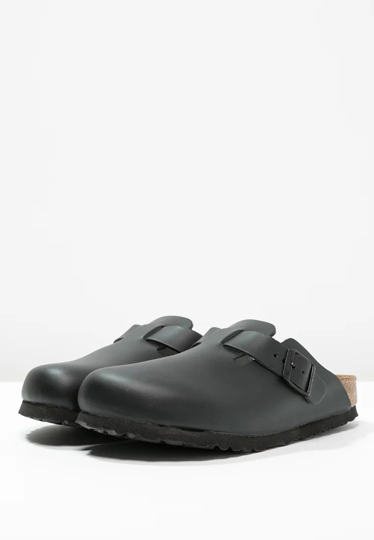 BIRKENSTOCK BOSTON BOLD GAP BLACK LEATHER REGULAR