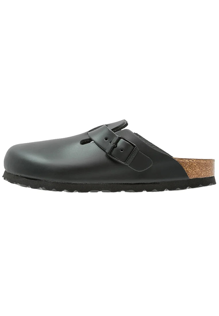 BIRKENSTOCK BOSTON BOLD GAP BLACK LEATHER REGULAR