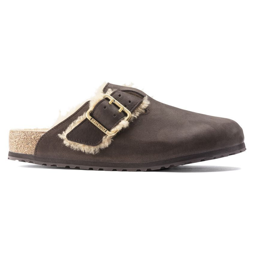 Birkenstock Boston Bold Shearling - Nubuck Leather Upper - Shearling Lining - Cork Footbed - EVA and Rubber Sole - Multiple Colors and Size