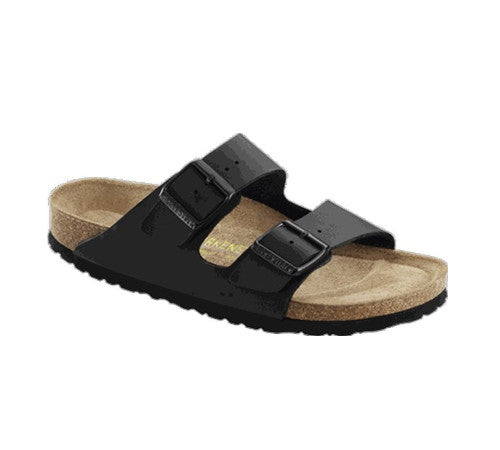 BIRKENSTOCK ARIZONA SOFT FOOTBED BLACK BIRKO FLOR