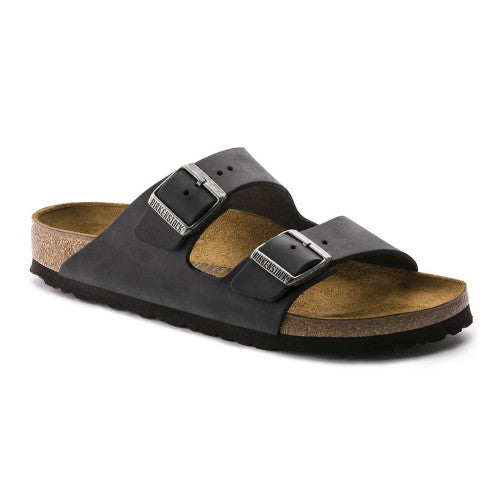 BIRKENSTOCK ARIZONA BLACK OIL LEATHER NARROW