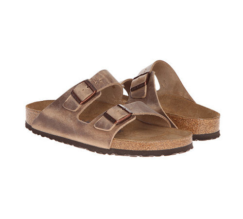 BIRKENSTOCK ARIZONA SOFT FOOTBED TOBACCO OIL LEATHER REGULAR