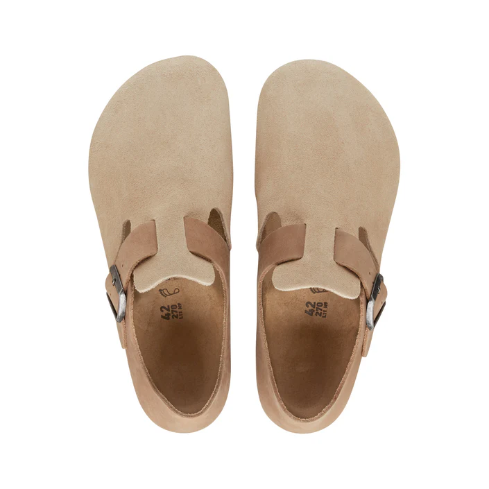 Birkenstock London BS Closed-Toe Shoe - Oiled/Suede Leather Upper - EVA Sole - Anatomical Footbed - Multiple Colors and Size