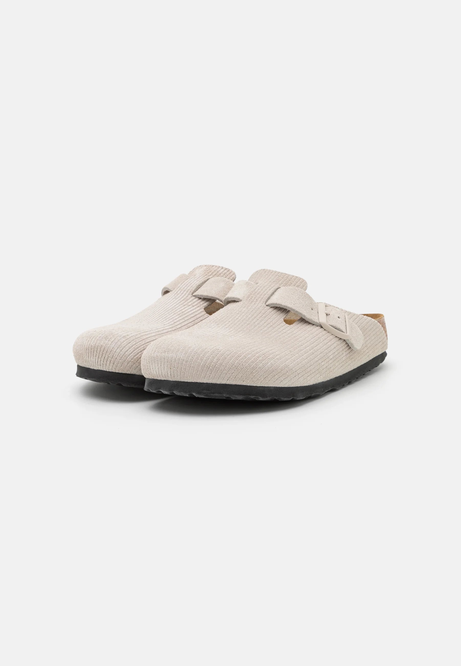 BIRKENSTOCK BOSTON ANTIQUE WHITE SUEDE NARROW