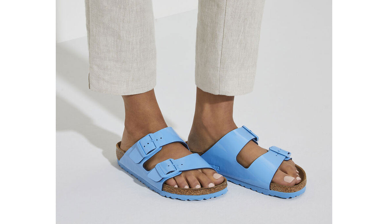 BIRKENSTOCK BEND EMBOSED SKY BLUE SUEDE NARROW