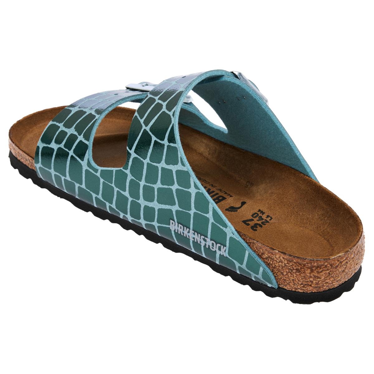 BIRKENSTOCK ARIZONA GATOR GLEAM OCEAN BREEZE MICROFIBER NARROW