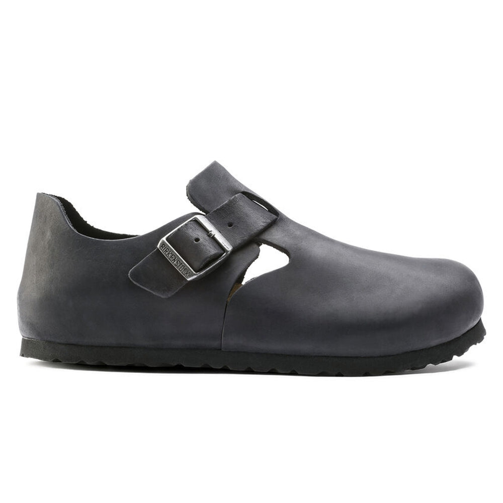 BIRKENSTOCK LONDON BLACK OILED LEATHER NARROW