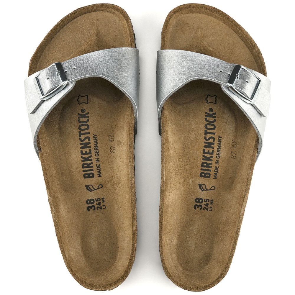 BIRKENSTOCK MADRID SILVER METALC BIRKO FLOR