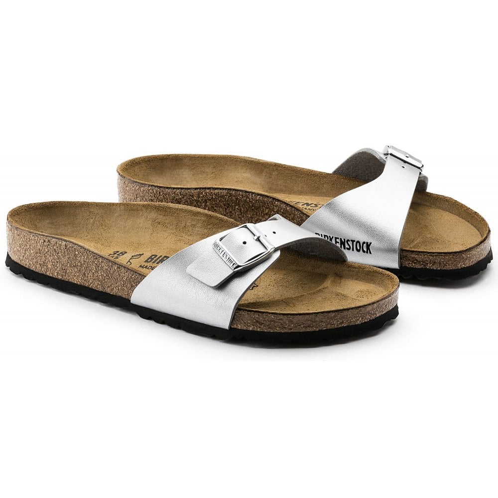 BIRKENSTOCK MADRID SILVER METALC BIRKO FLOR