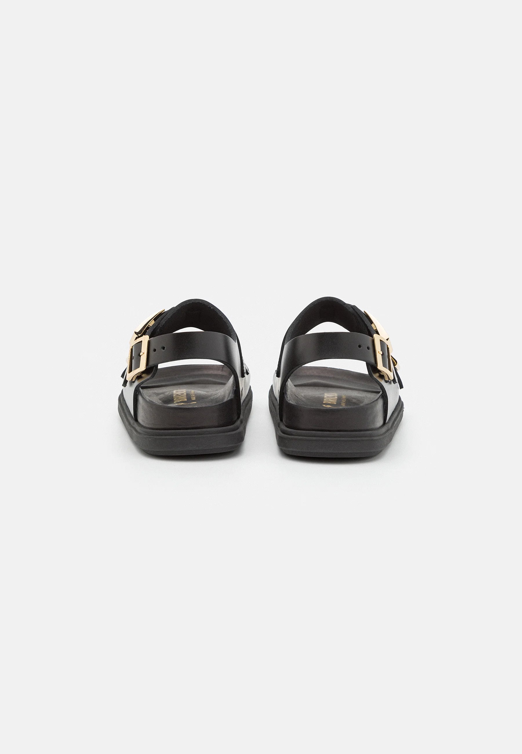 BIRKENSTOCK CANNES EXQUISITE HIGH SHINE BLACK LEATHER NARROW