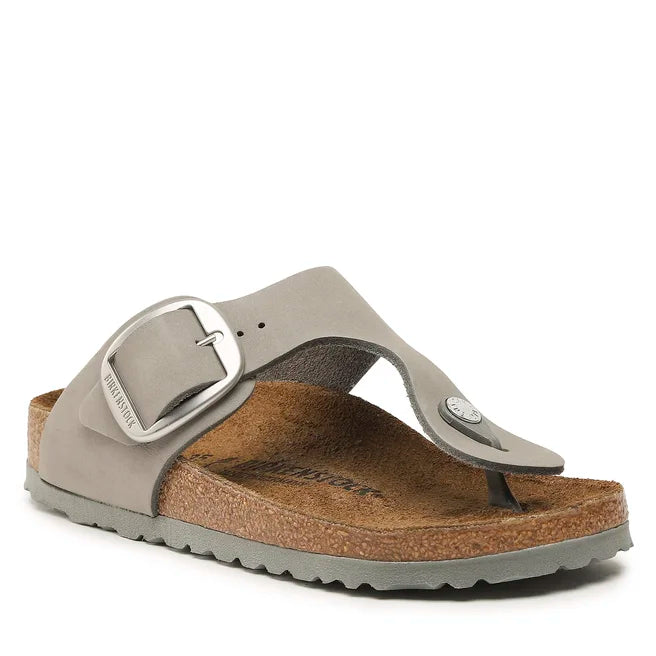 BIRKENSTOCK GIZEH BIG BUCKLE SANDCASTLE NUBUCK REGULAR