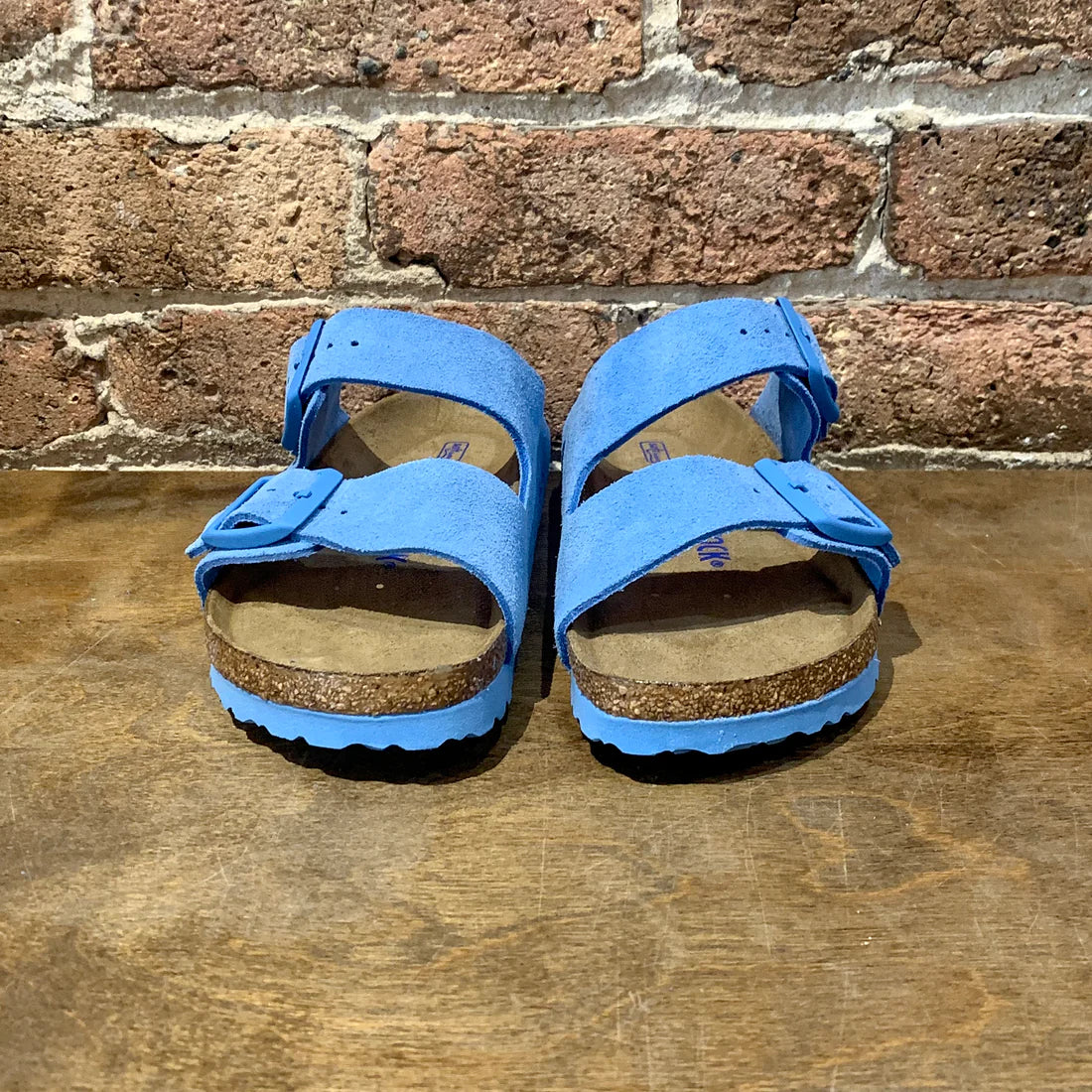 BIRKENSTOCK ARIZONA SKY BLUE BIG BUCKLE REGULAR