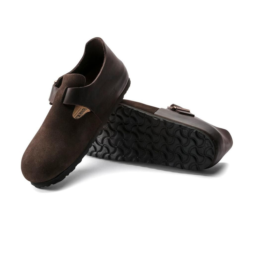 Birkenstock London BS Closed-Toe Shoe - Oiled/Suede Leather Upper - EVA Sole - Anatomical Footbed - Multiple Colors and Size