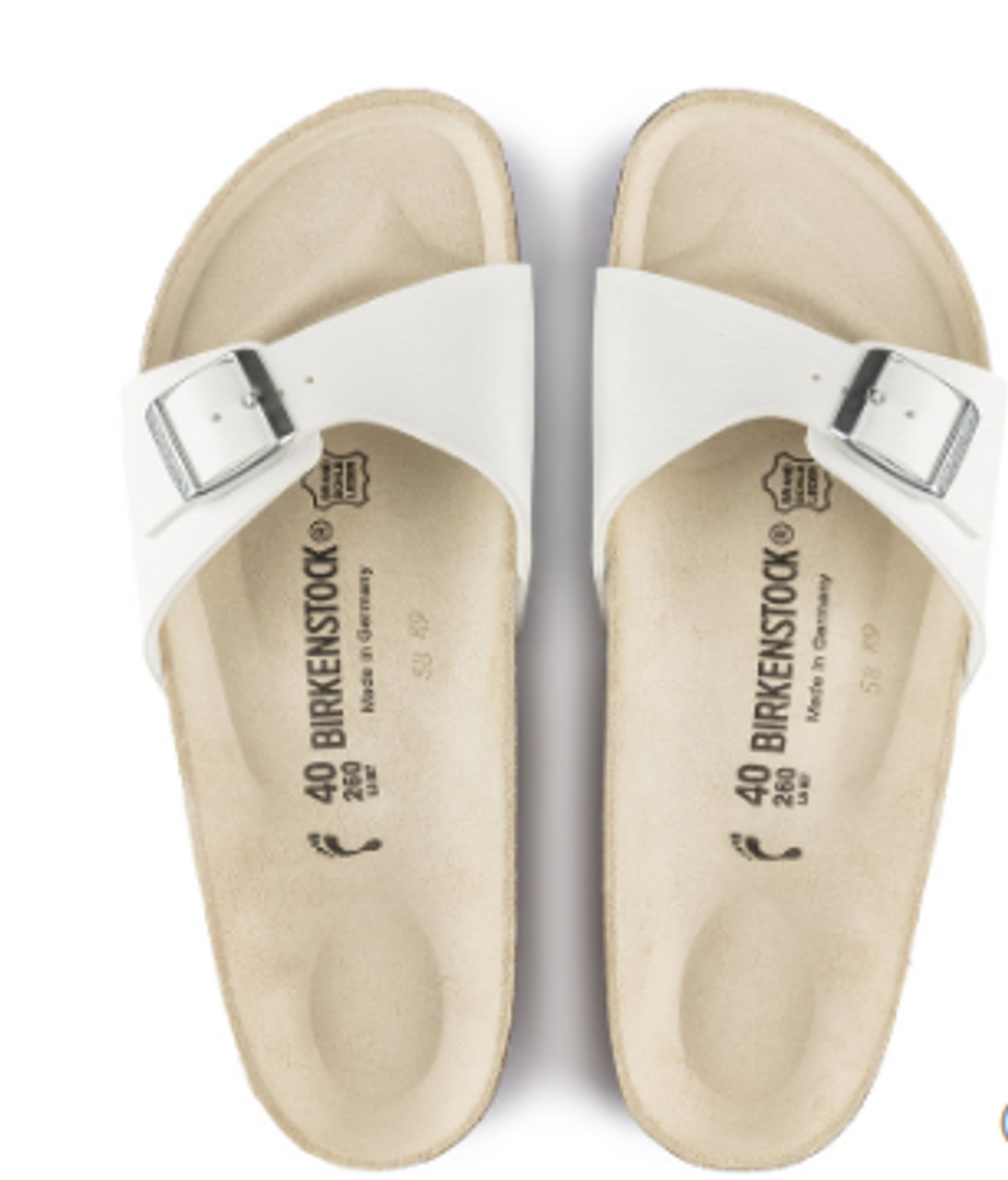 BIRKENSTOCK MADRID WHITE BIRKO FLOR