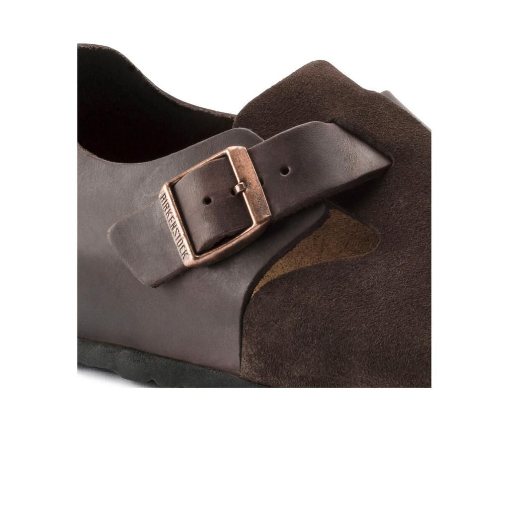 Birkenstock London BS Closed-Toe Shoe - Oiled/Suede Leather Upper - EVA Sole - Anatomical Footbed - Multiple Colors and Size