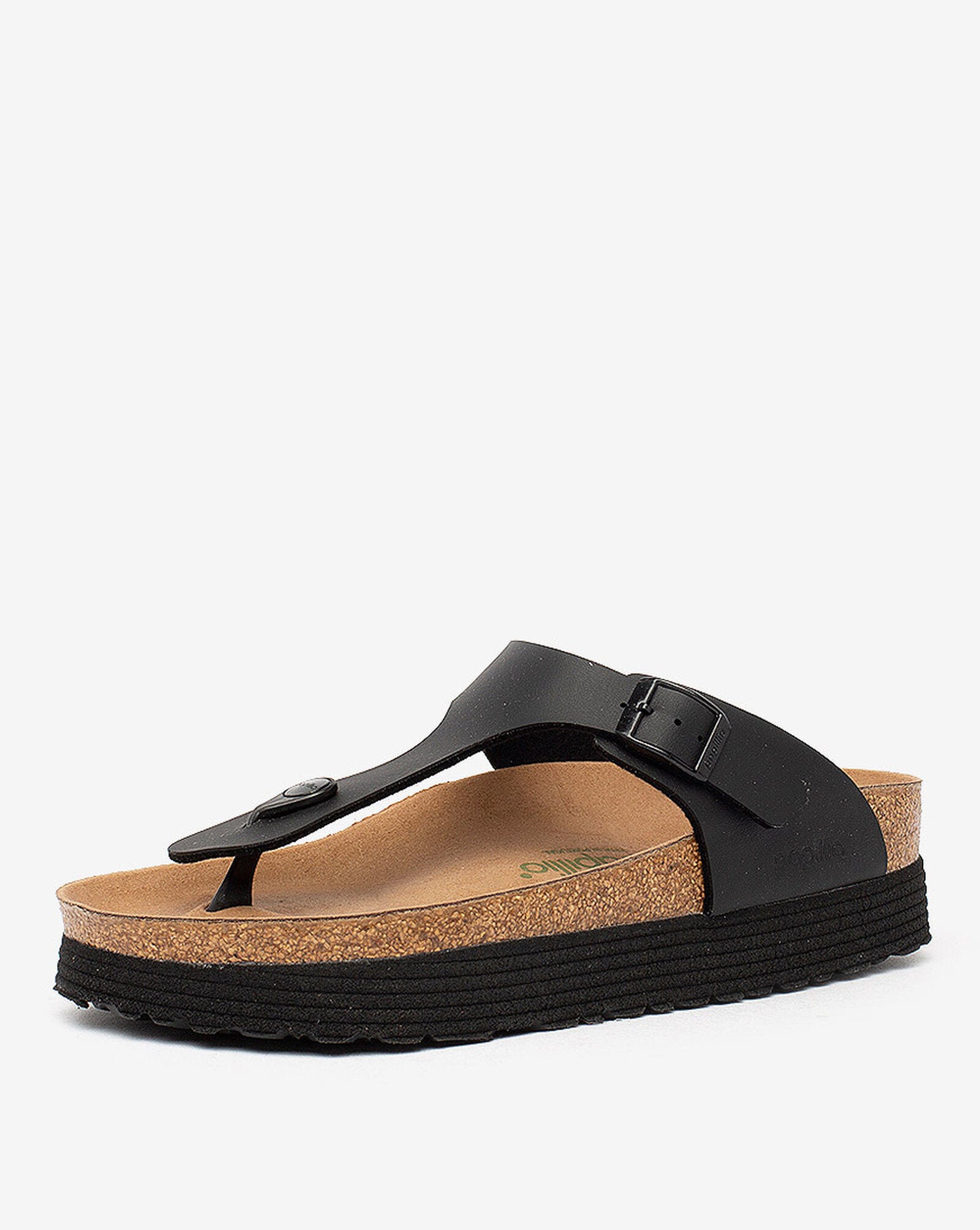 BIRKENSTOCK GIZEH PLATFORM VEGAN BLACK BIRKI FLOR REGULAR