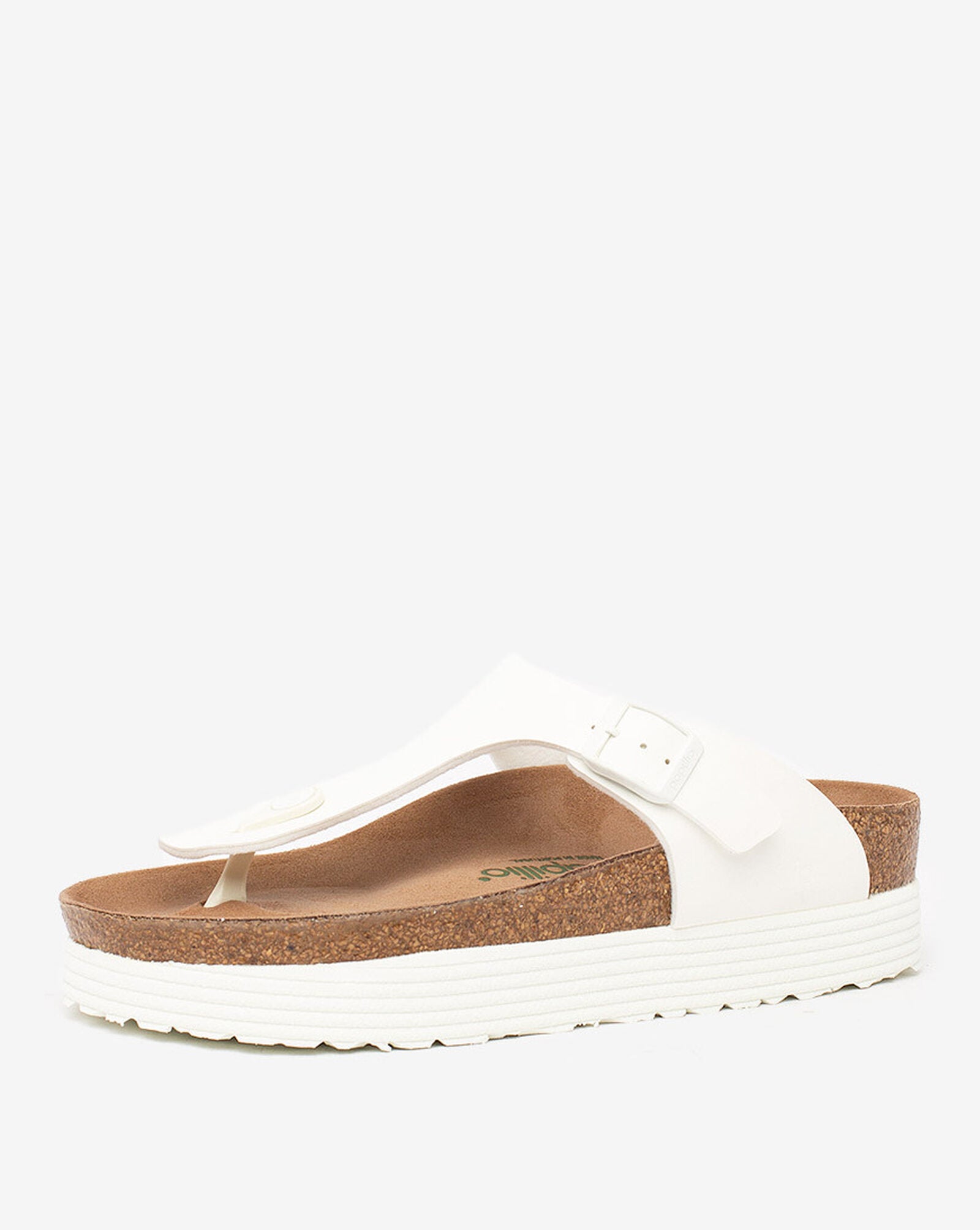 BIRKENSTOCK GIZEH PLATFORM VEGAN WHITE BIRKI FLOR REGULAR