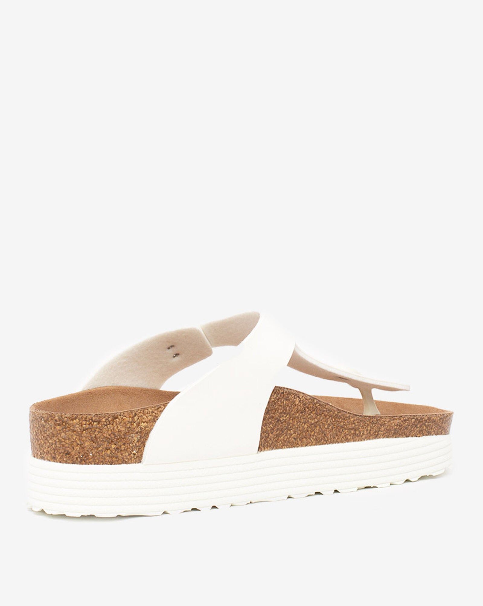 BIRKENSTOCK GIZEH PLATFORM VEGAN WHITE BIRKI FLOR REGULAR