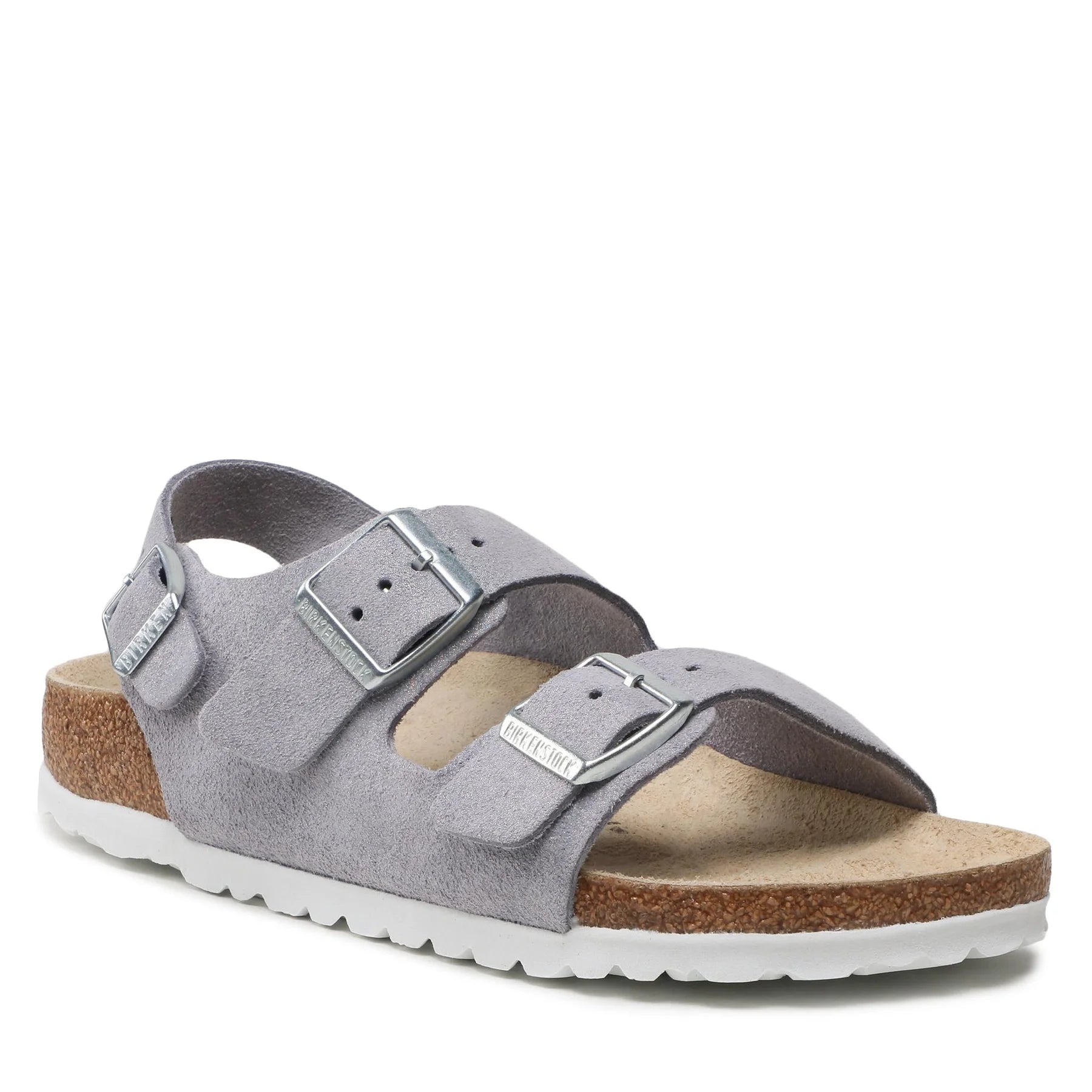 BIRKENSTOCK MILANO EMBOSED WHALE GRAY NUBUK REGULAR