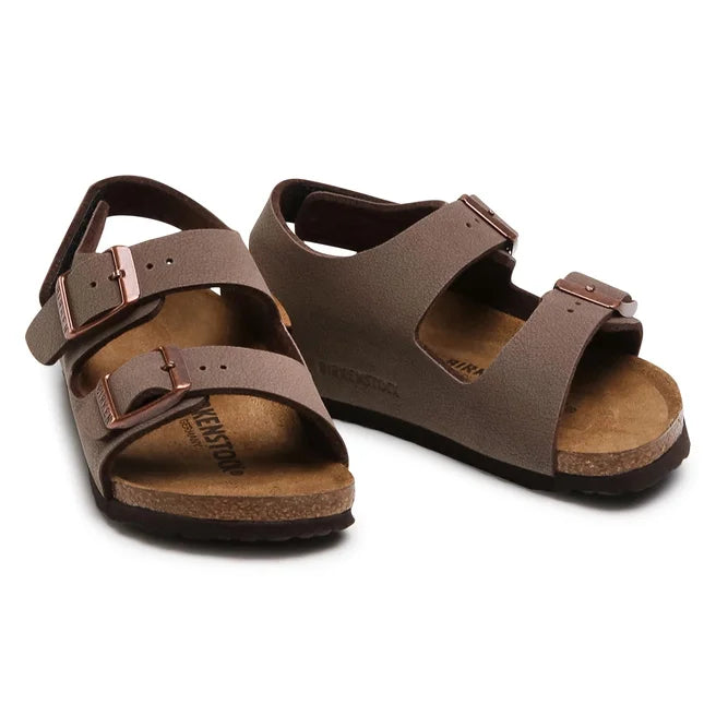 BIRKENSTOCK MILANO VEGAN DESERT DUST GRAY TAUPE MICROFIBER REGULAR