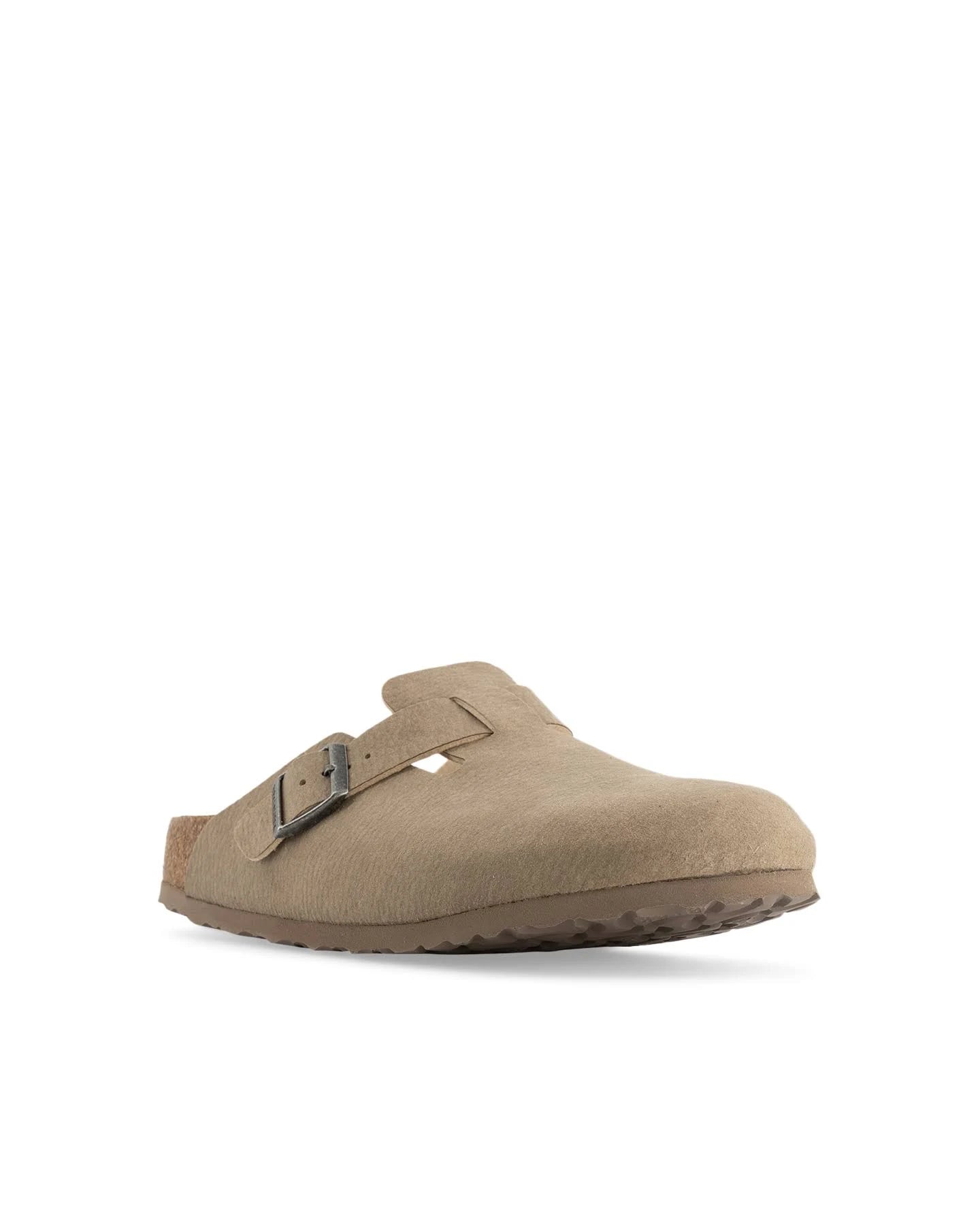 BIRKENSTOCK BEND EGGSHELL GRAY TAUPE LEATHER SUEDE NARROW