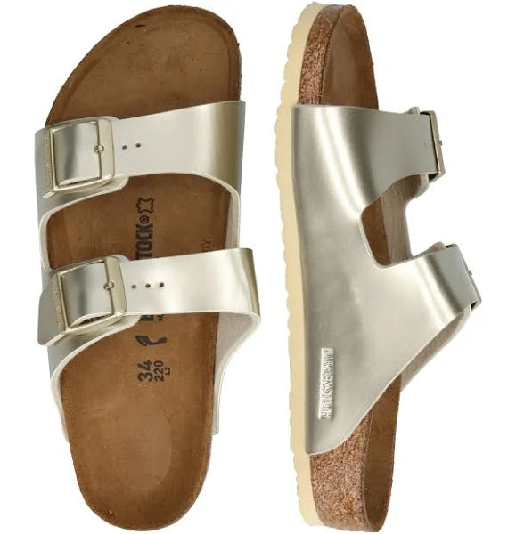 BIRKENSTOCK ARIZONA KID ELECTRIC GOLD BIRKO FLOR NARROW