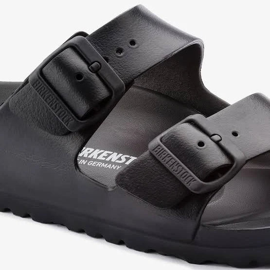 BIRKENSTOCK ARIZONA PLATFORM EXQUISITE BLACK LEATHER NARROW