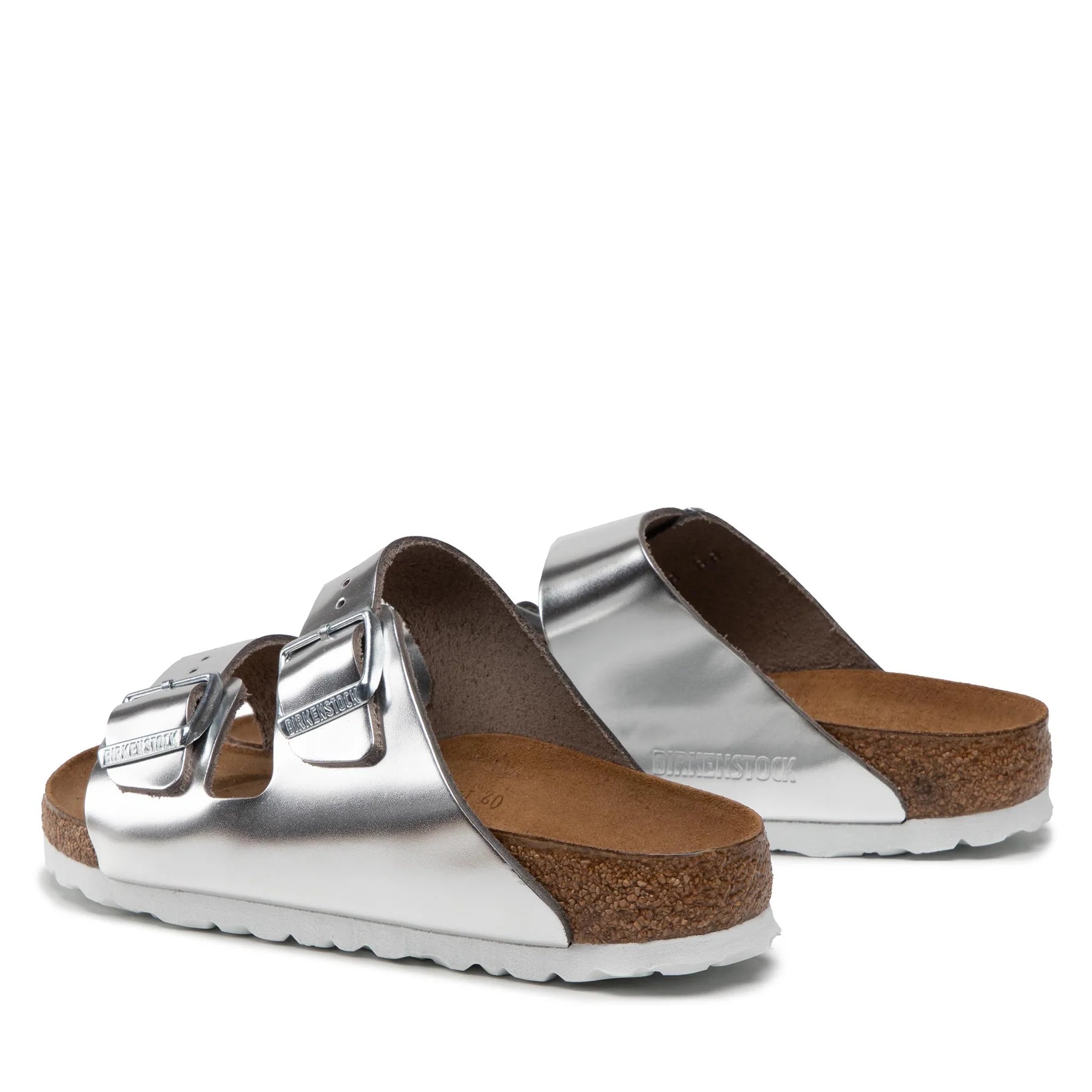 BIRKENSTOCK ARIZONA PEARLS SILVER LEATHER NARROW