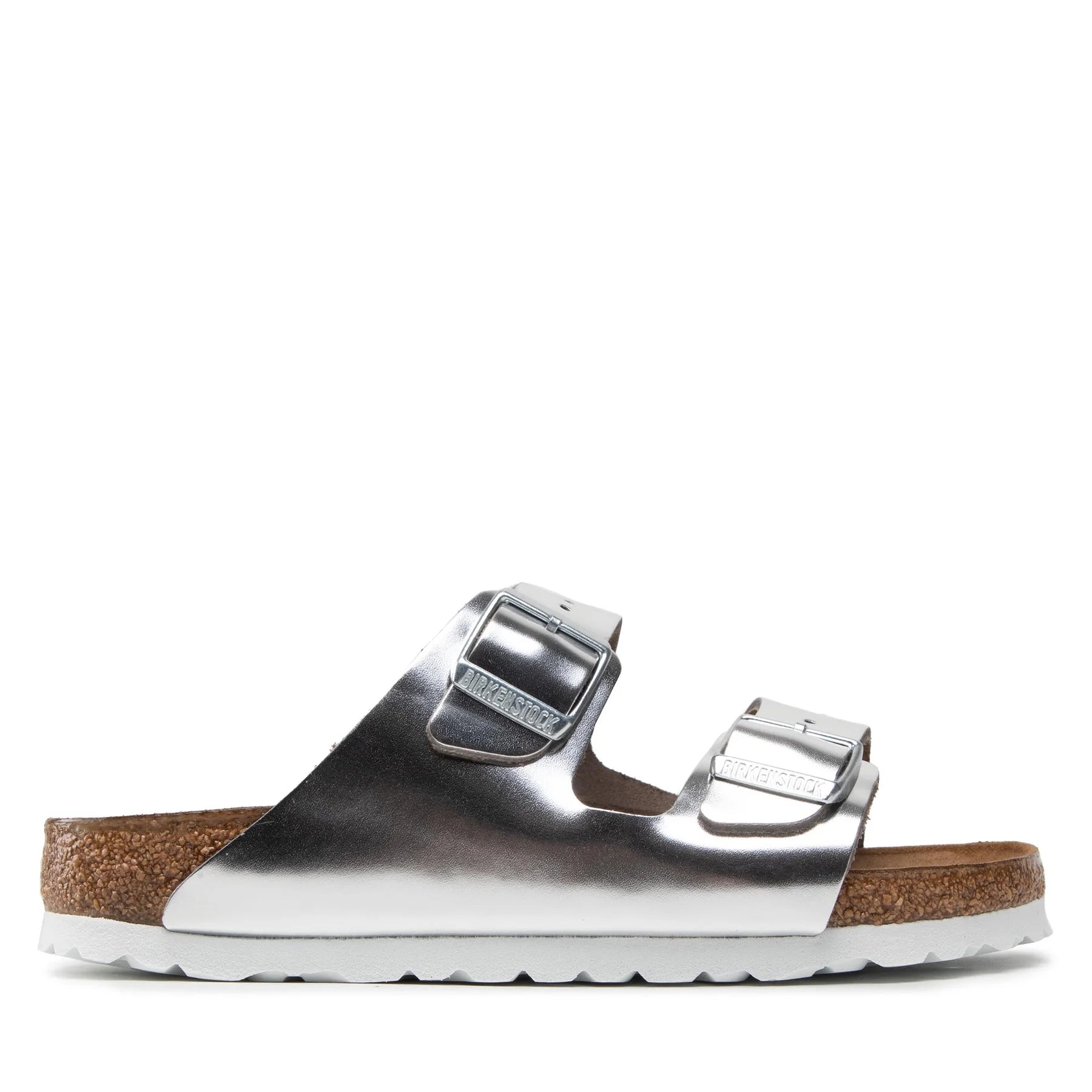 BIRKENSTOCK ARIZONA PEARLS SILVER LEATHER NARROW