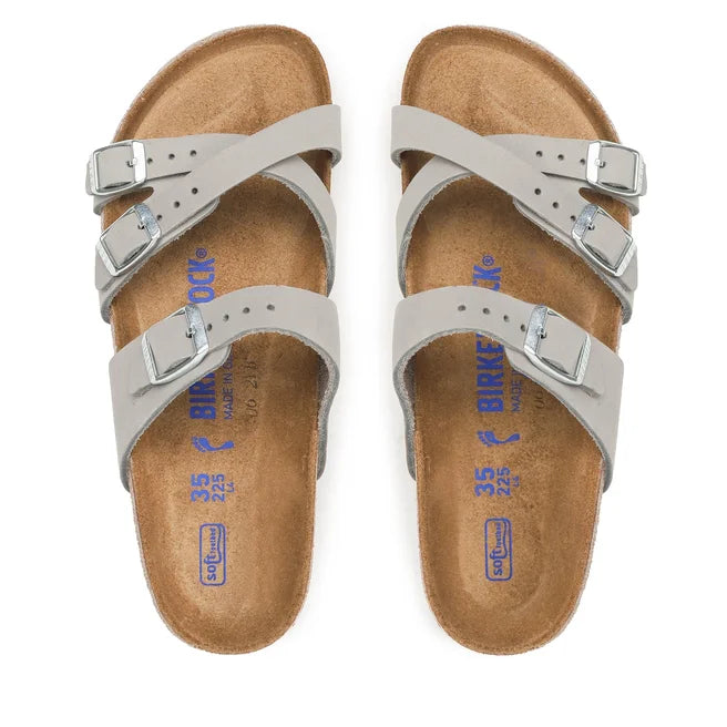 BIRKENSTOCK FRANCA BRAIDED GREEN OLIVE OIL LEATHER REGULAR